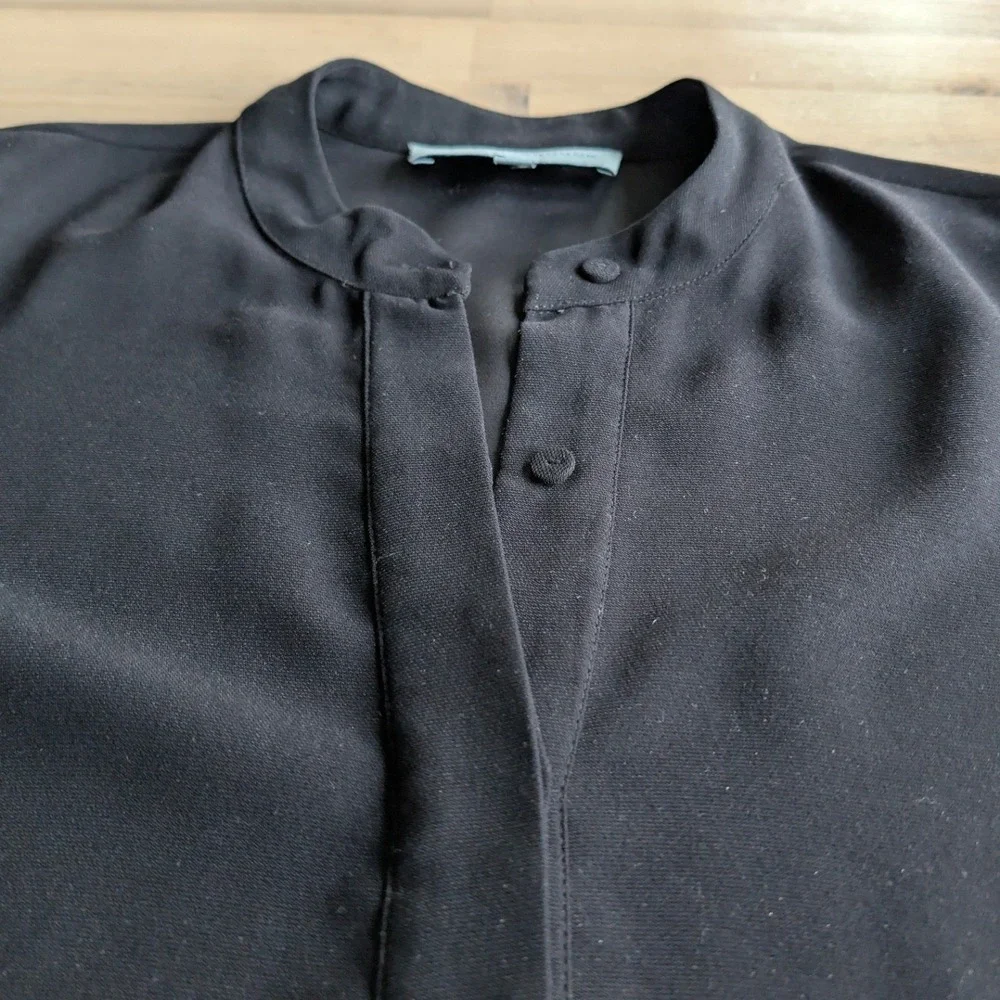 Tuckernuck Black Stretch Cape Royal Shirt Dress‎ 3/4 Sleeve Women's XS